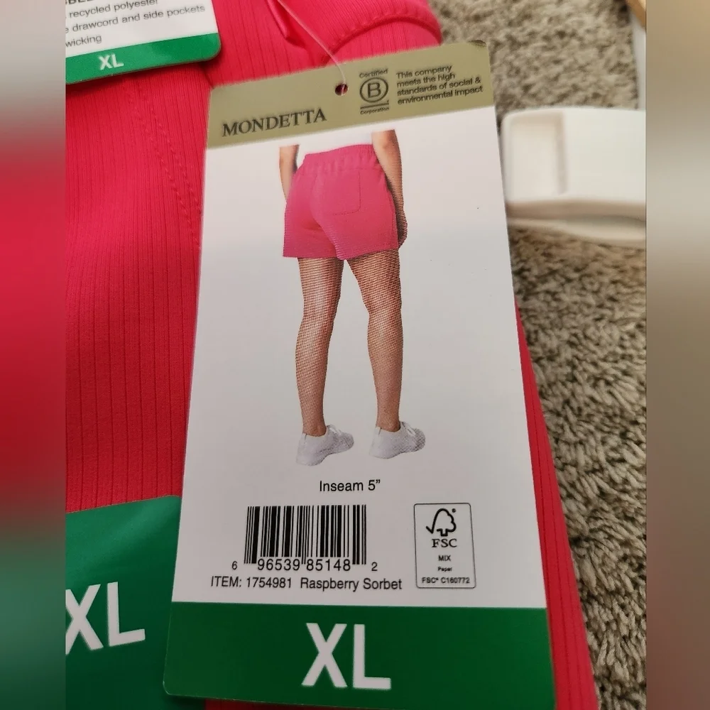Mondetta Soft Ribbed Active Shorts - XL